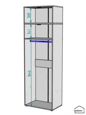 Шкаф с антресолью Linnea MHR-2A-1 2450х800х510 (ДВ-М 11.1.25) в Еманжелинске - emanzhelinsk.ok-mebel.com | фото 3