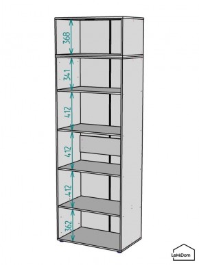 Шкаф с антресолью Linnea MHR-2A-2 2450х800х510 (ДВ-М 11.1.25) в Еманжелинске - emanzhelinsk.ok-mebel.com | фото 3