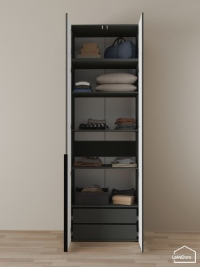 Шкаф с антресолью Linnea MHR-2A-3 2450х800х510 (Графит-М 11.1.25) в Еманжелинске - emanzhelinsk.ok-mebel.com | фото 5