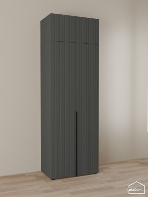 Шкаф с антресолью Linnea MHR-2A-4 2450х800х510 (Графит-М 11.1.25) в Еманжелинске - emanzhelinsk.ok-mebel.com | фото