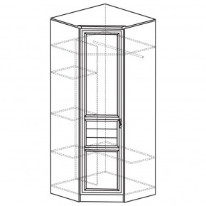 Шкаф угловой 50 Лира Нортон светлый (угол 854х854) в Еманжелинске - emanzhelinsk.ok-mebel.com | фото 2