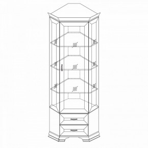 Шкаф-витрина угловой Сиена в Еманжелинске - emanzhelinsk.ok-mebel.com | фото 2