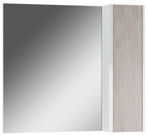 Шкаф-зеркало Uno 80 Дуб серый левый/правый Домино (DU1504HZ) в Еманжелинске - emanzhelinsk.ok-mebel.com | фото