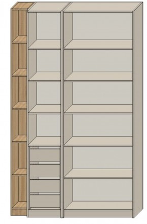 Спальня Серый камень 6 (серии «ГЕСТИЯ») в Еманжелинске - emanzhelinsk.ok-mebel.com | фото 2