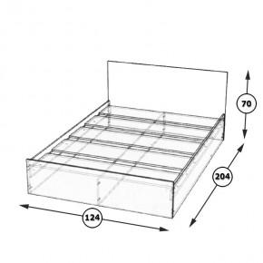 Стандарт Кровать 1200, цвет дуб сонома, ШхГхВ 123,5х203,5х70 см., сп.м. 1200х2000 мм., без матраса, основание есть в Еманжелинске - emanzhelinsk.ok-mebel.com | фото