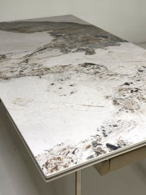 Стол ACERRA NEW 160 GLOSS LUXURY PANDORA SOLID CERAMIC/ каркас цвета шампань, ®DISAUR в Еманжелинске - emanzhelinsk.ok-mebel.com | фото 4