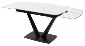 Стол ALATRI 120 MATT WHITE MARBLE SOLID CERAMIC / BLACK, ®DISAUR в Еманжелинске - emanzhelinsk.ok-mebel.com | фото 9