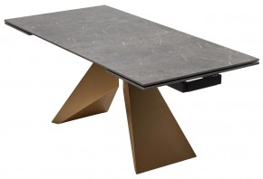 Стол ALES 180 BLACK GRAVE SOLID CERAMIC, керамика / бронзовый, ®DISAUR в Еманжелинске - emanzhelinsk.ok-mebel.com | фото 14