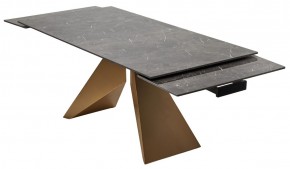 Стол ALES 180 BLACK GRAVE SOLID CERAMIC, керамика / бронзовый, ®DISAUR в Еманжелинске - emanzhelinsk.ok-mebel.com | фото 9