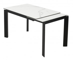 Стол CORNER 120 HIGH GLOSS STATUARIO керамика, стекло/ черный каркас, ®DISAUR в Еманжелинске - emanzhelinsk.ok-mebel.com | фото 3