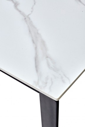Стол CORNER 120 MATT WHITE MARBLE SOLID CERAMIC / BLACK, ®DISAUR в Еманжелинске - emanzhelinsk.ok-mebel.com | фото 3