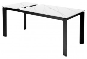 Стол CORNER 120 MATT WHITE MARBLE SOLID CERAMIC / BLACK, ®DISAUR в Еманжелинске - emanzhelinsk.ok-mebel.com | фото 5