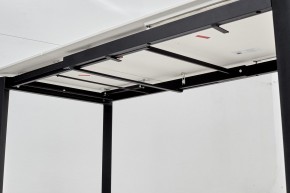Стол CORNER 120 MATT WHITE MARBLE SOLID CERAMIC / BLACK, ®DISAUR в Еманжелинске - emanzhelinsk.ok-mebel.com | фото 9