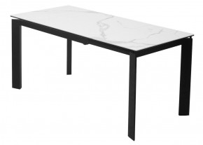 Стол CORNER 120 MATTE STATUARIO Белый мрамор матовый керамика, стекло/ черный каркас, ®DISAUR в Еманжелинске - emanzhelinsk.ok-mebel.com | фото 6