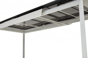 Стол CREMONA 140 HIGH GLOSS STATUARIO Белый мрамор глянцевый, керамика/ белый каркас, ®DISAUR в Еманжелинске - emanzhelinsk.ok-mebel.com | фото 2