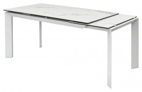 Стол CREMONA 140 HIGH GLOSS STATUARIO Белый мрамор глянцевый, керамика/ белый каркас, ®DISAUR в Еманжелинске - emanzhelinsk.ok-mebel.com | фото 7