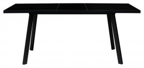 Стол ФИН 120 Черный, стекло/ Черный каркас М-City в Еманжелинске - emanzhelinsk.ok-mebel.com | фото 1