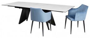 Стол IVAR 180 MARBLES KL-99 Белый мрамор, итальянская керамика, ®DISAUR в Еманжелинске - emanzhelinsk.ok-mebel.com | фото 7