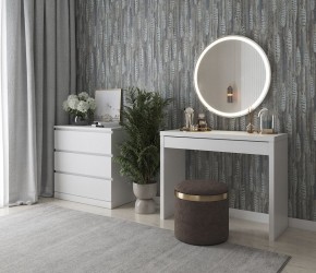 Стол косметический Энкель 100 белый в Еманжелинске - emanzhelinsk.ok-mebel.com | фото 4