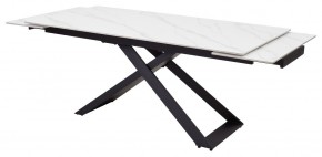 Стол LIVORNO 180 MATT WHITE MARBLE SOLID CERAMIC / BLACK, ®DISAUR в Еманжелинске - emanzhelinsk.ok-mebel.com | фото 5