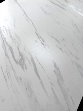 Стол MATERA 160 MARBLES KL-99 Белый мрамор матовый, итальянская керамика/ черный каркас, ®DISAUR в Еманжелинске - emanzhelinsk.ok-mebel.com | фото 3