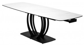 Стол MATERA 160 MARBLES KL-99 Белый мрамор матовый, итальянская керамика/ черный каркас, ®DISAUR в Еманжелинске - emanzhelinsk.ok-mebel.com | фото 8