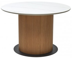 Стол MESA D120 цвет БЕЛЫЙ МРАМОР M326 / Каркас OAK, ®DISAUR в Еманжелинске - emanzhelinsk.ok-mebel.com | фото 9