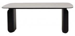 Стол NORD 200 TL-102 Бежевый мрамор, испанская керамика / черный каркас, ®DISAUR в Еманжелинске - emanzhelinsk.ok-mebel.com | фото 4