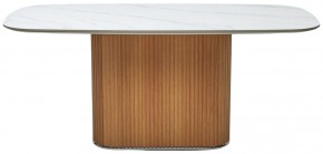 Стол TAMPA 180 цвет БЕЛЫЙ МРАМОР M326, керамика / Каркас OAK, ®DISAUR в Еманжелинске - emanzhelinsk.ok-mebel.com | фото 9