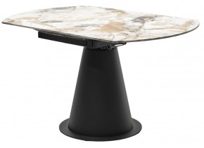 Стол TERAMO 135 GLOSS GRAND JADE SOLID CERAMIC, керамика, поворотн.механизм / Черный каркас, ®DISAUR в Еманжелинске - emanzhelinsk.ok-mebel.com | фото 10