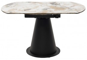 Стол TERAMO 135 GLOSS GRAND JADE SOLID CERAMIC, керамика, поворотн.механизм / Черный каркас, ®DISAUR в Еманжелинске - emanzhelinsk.ok-mebel.com | фото 16