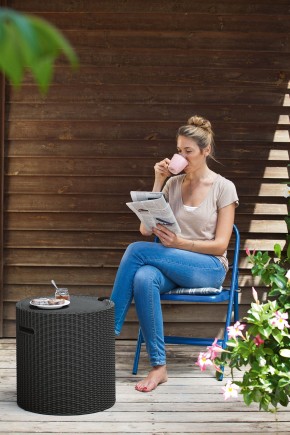 Столик-холодильник Кул-Стул (Cool stool) графит в Еманжелинске - emanzhelinsk.ok-mebel.com | фото