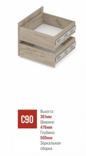 СТОУН С32 Шкаф 3-х створчатый с ящиками (венге/дуб млечный) в Еманжелинске - emanzhelinsk.ok-mebel.com | фото 3