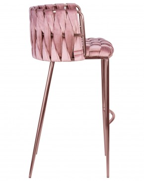 Стул барный DOBRIN EMMA ROSE GOLD, розовый велюр (VF-10) в Еманжелинске - emanzhelinsk.ok-mebel.com | фото 3