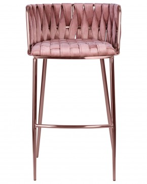 Стул барный DOBRIN EMMA ROSE GOLD, розовый велюр (VF-10) в Еманжелинске - emanzhelinsk.ok-mebel.com | фото 6