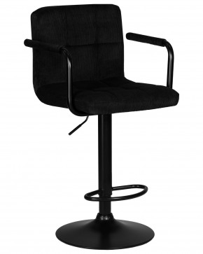Стул барный DOBRIN KRUGER ARM BLACK, черный вельвет (LAR-E2041-52) в Еманжелинске - emanzhelinsk.ok-mebel.com | фото