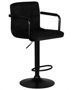 Стул барный DOBRIN KRUGER ARM BLACK, черный вельвет (LAR-E2041-52) в Еманжелинске - emanzhelinsk.ok-mebel.com | фото 2