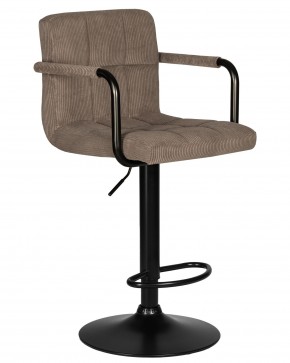 Стул барный DOBRIN KRUGER ARM BLACK, какао вельвет (LAR-E2041-05) в Еманжелинске - emanzhelinsk.ok-mebel.com | фото 2