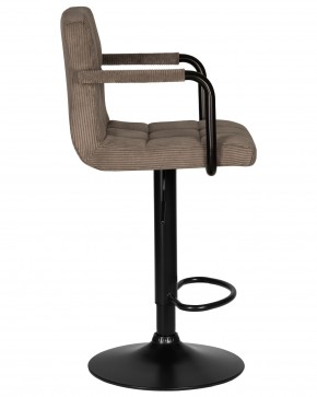 Стул барный DOBRIN KRUGER ARM BLACK, какао вельвет (LAR-E2041-05) в Еманжелинске - emanzhelinsk.ok-mebel.com | фото 3