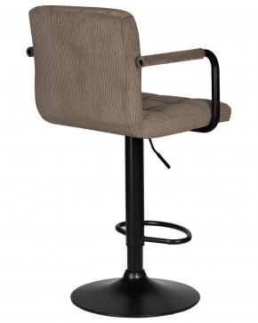 Стул барный DOBRIN KRUGER ARM BLACK, какао вельвет (LAR-E2041-05) в Еманжелинске - emanzhelinsk.ok-mebel.com | фото 4