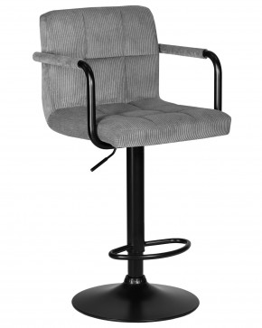 Стул барный DOBRIN KRUGER ARM BLACK, серый вельвет (LAR-E2041-25) в Еманжелинске - emanzhelinsk.ok-mebel.com | фото