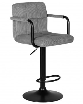 Стул барный DOBRIN KRUGER ARM BLACK, серый вельвет (LAR-E2041-25) в Еманжелинске - emanzhelinsk.ok-mebel.com | фото 2