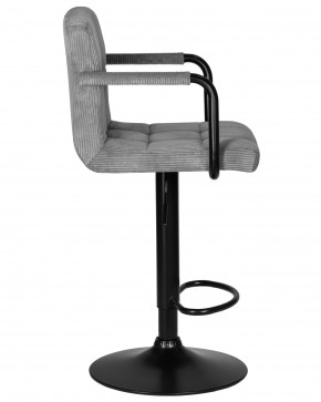 Стул барный DOBRIN KRUGER ARM BLACK, серый вельвет (LAR-E2041-25) в Еманжелинске - emanzhelinsk.ok-mebel.com | фото 3