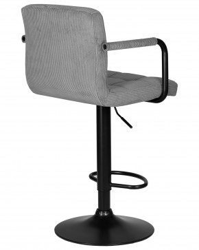 Стул барный DOBRIN KRUGER ARM BLACK, серый вельвет (LAR-E2041-25) в Еманжелинске - emanzhelinsk.ok-mebel.com | фото 4