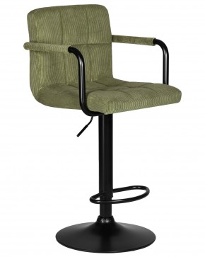Стул барный DOBRIN KRUGER ARM BLACK, зеленый вельвет (LAR-E2041-7) в Еманжелинске - emanzhelinsk.ok-mebel.com | фото 2
