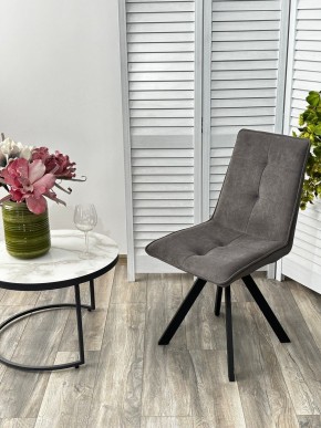 Стул BRONX, 360 град. поворот. B28 Темно-серый, велюр / черный каркас, М-City в Еманжелинске - emanzhelinsk.ok-mebel.com | фото 4