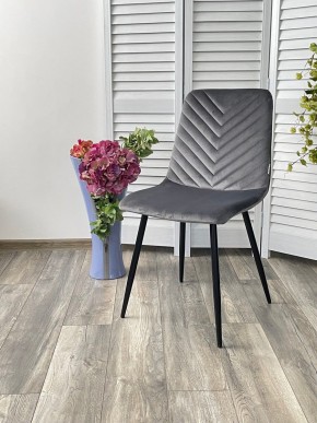 Стул DUKE BLUVEL-14 GREY, велюр / черный каркас М-City в Еманжелинске - emanzhelinsk.ok-mebel.com | фото 4