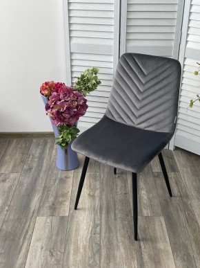 Стул DUKE BLUVEL-14 GREY, велюр / черный каркас М-City в Еманжелинске - emanzhelinsk.ok-mebel.com | фото 5