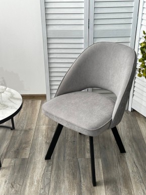 Стул DUNA 360 град. поворот. B22 Серый, велюр / черный каркас, М-City в Еманжелинске - emanzhelinsk.ok-mebel.com | фото 8
