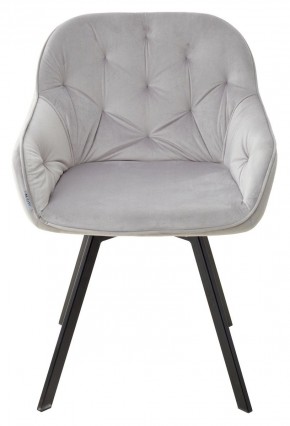 Стул GALE 360 град. поворот. BLUVEL-03 LIGHT GREY, велюр/ черный каркас, М-City в Еманжелинске - emanzhelinsk.ok-mebel.com | фото 3